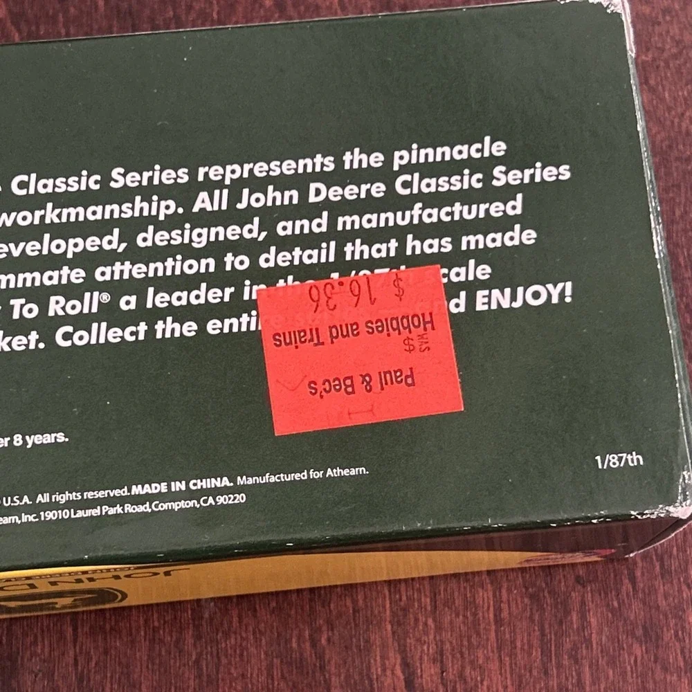7721 Athearn John‎ Deere Wide Vision Train Caboose New F1